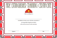 Fire Extinguisher Training Certificate Template 03 In 2020 within Unique Fire Extinguisher Training Certificate