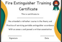 Fire Safety Certificate: 10+ Safety Certificate Templates intended for Unique Fire Extinguisher Training Certificate Template