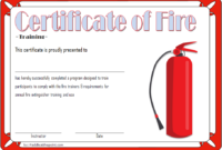 Fire Safety Training Certificate Template Free 3 | Fire within Fresh Fire Extinguisher Training Certificate Template Free
