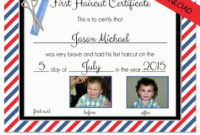 First Haircut Certificate, Baby First Haircut Photo Certificate, Barber  Shop Certificate, Diy, Pdf & Corjl Instant Download 8X10 with regard to First Haircut Certificate