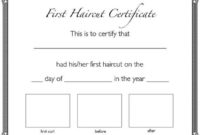 First Haircut Certificate / Instant Download with First Haircut Certificate