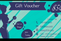 Fitness Gym Gift Certificate Template (Voucher Design with Fitness Gift Certificate Template