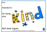 For Being Kind Award Certificate | Award Certificates, Kids intended for Kindness Certificate Template Free