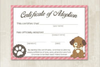 Free 23+ Sample Adoption Certificates In Ai | Indesign | Ms inside Fresh Pet Adoption Certificate Template Free 23 Designs