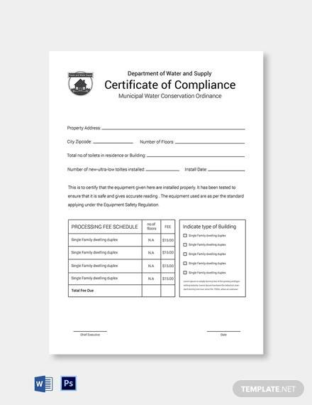 Free 25+ Sample Certificate Of Compliance In Pdf | Psd | Ai in Fresh Certificate Of Compliance Template 10 Docs Free