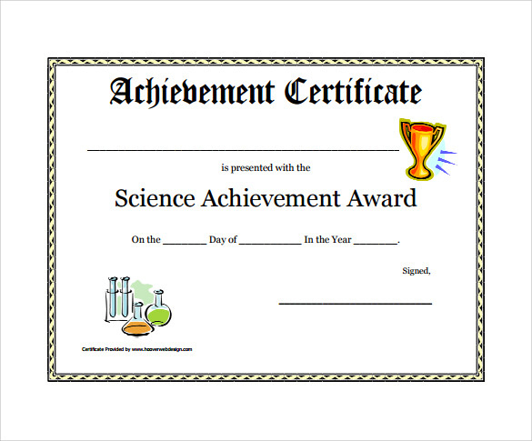 Free 52+ Printable Award Certificate Templates In Ai with Unique Science Achievement Certificate Template Ideas