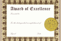 Free Award Certificate Templates Culturatti With Award Of in Best Art Award Certificate Free Download 10 Concepts
