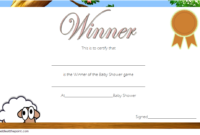 Free Baby Shower Game Winner Certificate Template 3 pertaining to Baby Shower Game Winner Certificate Templates