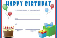 Free Birthday (Boy) Certificates, Certificate Free Birthday in Happy Birthday Gift Certificate
