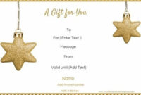Free Editable Christmas Gift Certificate Template | 23 Designs for Christmas Gift Templates Free Typable
