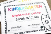 Free, Editable Kindergarten Certificates And Graduation pertaining to Unique Printable Kindergarten Diploma Certificate