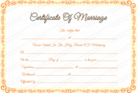 Free Editable Marriage Certificate Template with Marriage Certificate Editable Template