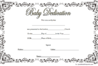 Free Fillable Baby Dedication Certificate Download (Main with Blessing Certificate Template Free 7 New Concepts