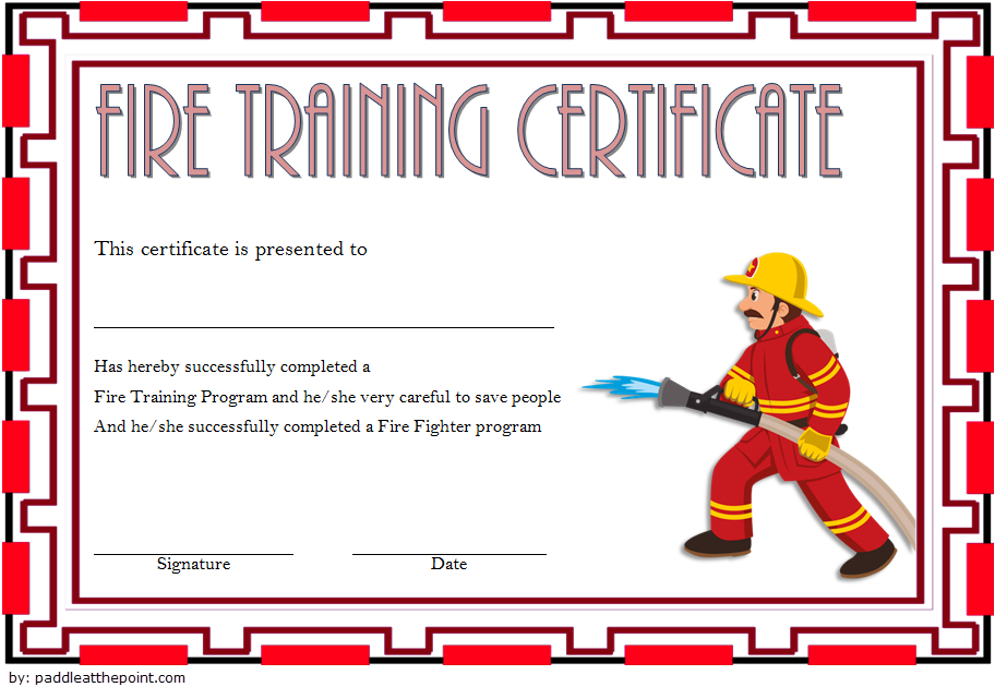 Free Firefighter Certificate Template 4 | Training pertaining to Firefighter Certificate Template Ideas