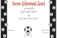 Free Printable Award Certificate Template | Award for Unique Soccer Achievement Certificate Template