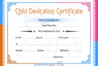 Free Printable Baby Dedication Certificate Format In Dodger with regard to Best Baby Dedication Certificate Templates