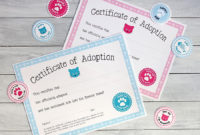 Free Printable Cat Adoption Kits | Chickabug | Pet Adoption for Cat Adoption Certificate Template