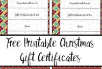 Free Printable Christmas Gift Certificates: 7 Designs, Pick in Free Printable Best Husband Certificate 7 Designs