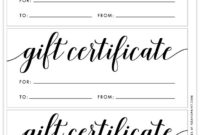 Free Printable Gift Certificate Template | Free Gift with regard to Free 10 Fitness Gift Certificate Template Ideas