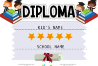 Free Printable Kindergarten Certificate Templates Pdf for Unique Kindergarten Diploma Certificate Templates 10 Designs Free