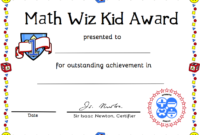 Free Printable Math Certificate Of Achievement | Certificate within Fresh Math Award Certificate Template