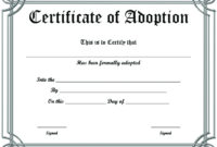 Free Printable Sample Certificate Of Adoption Template with regard to Child Adoption Certificate Template Editable