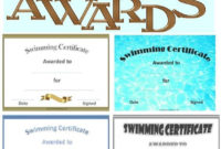 Free Printable Swimming Certificates And Awards | Swimming for Swimming Certificate Template