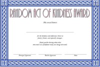 Free Random Acts Of Kindness Certificate Template 2 | Two intended for Fresh Kindness Certificate Template 7 New Ideas Free