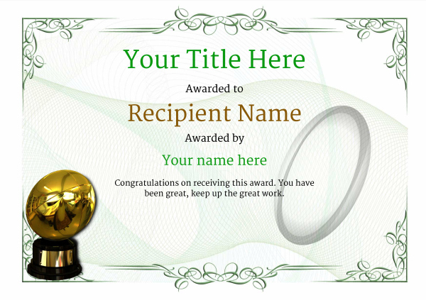 Free Rugby Certificate Templates - Add Printable Badges &amp; Medals with Rugby Certificate Template