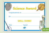 Free! - Science Award Certificate (Teacher Made) in Best Free 6 Printable Science Certificate Templates