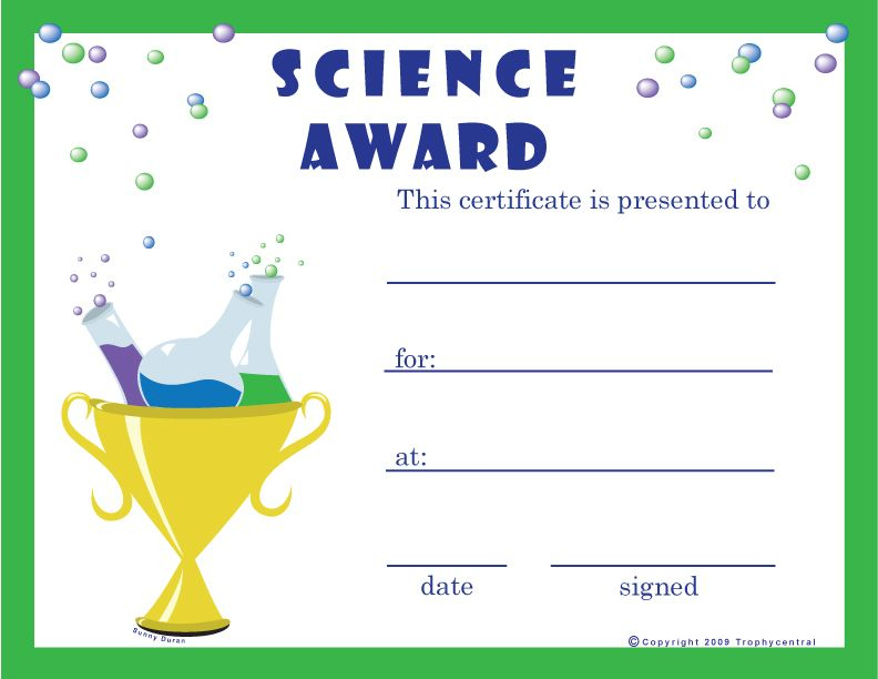 Free Science Certificates | Science Certificates, Science in Unique Science Award Certificate Templates