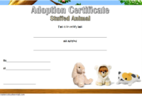 Free Stuffed Animal Adoption Certificate Printable (Zoo throughout Unique Stuffed Animal Adoption Certificate Editable Templates