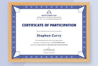 Free Templates For Certificates Of Participation (7 pertaining to Best Download 7 Basketball Participation Certificate Editable Templates