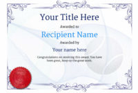 Free Tennis Certificate Templates – Add Printable Badges with Unique Table Tennis Certificate Templates Editable