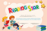 Free Vector | Certificate Template For Reading Star inside Reader Award Certificate Templates