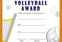 Free Volleyball Certificates | Trophycentral | Volleyball inside Best Volleyball Award Certificate Template Free