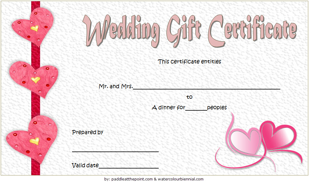Free Wedding Gift Certificate Template Word With Romantic for Free Wedding Gift Certificate Template Word 7 Ideas