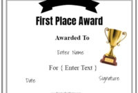 Free Winner Certificate Template | Customize Online & Print with Unique Contest Winner Certificate Template