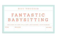 Gift-Giving Made Easy | Babysitting Coupon, Coupon Template inside Free Printable Babysitting Gift Certificate