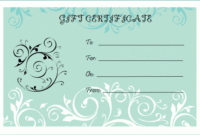 Gift Voucher For Kirsty | Free Gift Certificate Template pertaining to Fresh Baby Shower Gift Certificate Template