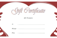 Golden Wedding Anniversary Gift Certificate Template Free In regarding Anniversary Gift Certificate Template Free