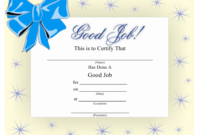 Good Job Certificate Template Download Printable Pdf for Fresh Good Job Certificate Template