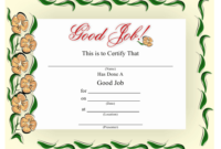 Good Job Certificate Template Download Printable Pdf in Fresh Good Job Certificate Template