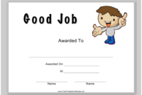 Good Job Certificate Template Download Printable Pdf with regard to Unique Good Job Certificate Template Free