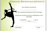 Gymnastic Certificate: Creative Certificates Free To with Unique Physical Education Certificate 8 Template Designs