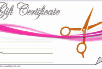 Hair Salon Gift Certificate Template Free Unique Hair Salon intended for Hair Salon Gift Certificate Templates