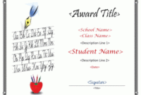 Handwriting Certificate Template | Certificate Templates with regard to Fresh Handwriting Award Certificate Printable