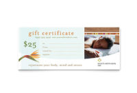 Health & Beauty Spa Gift Certificate Template Design for Fresh Spa Gift Certificate