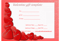 Heart Wish Gift Certificate Template | Gift Certificate pertaining to Valentine Gift Certificate Template