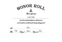 Honor Roll Free Templates Clip Art & Wording | Geographics intended for Certificate Of Honor Roll Free Templates